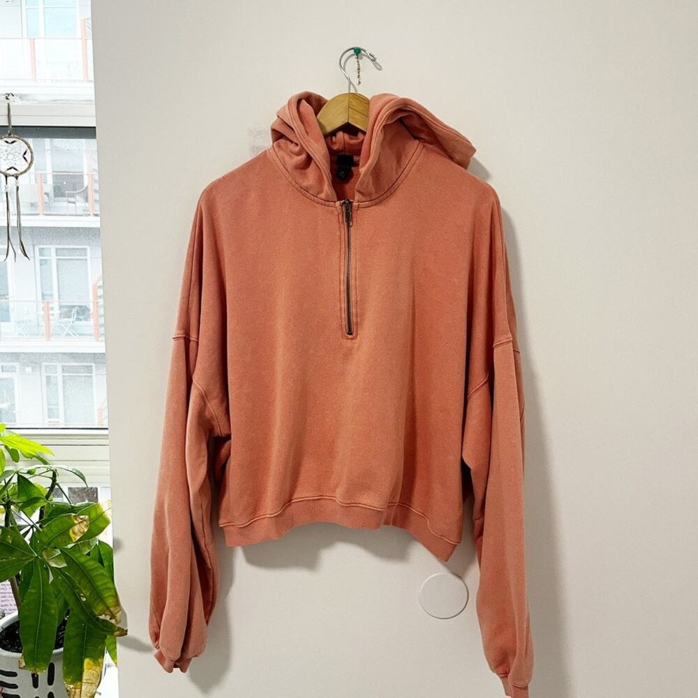 Wild Fable Salmon Pink Quart Zip Hoodie Size 2XL - Picture 1 of 5